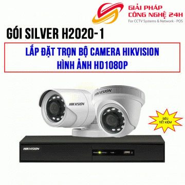 Trọn bộ 2 camera HIKVISION HD1080P Starlight (SILVER H2020-2)
